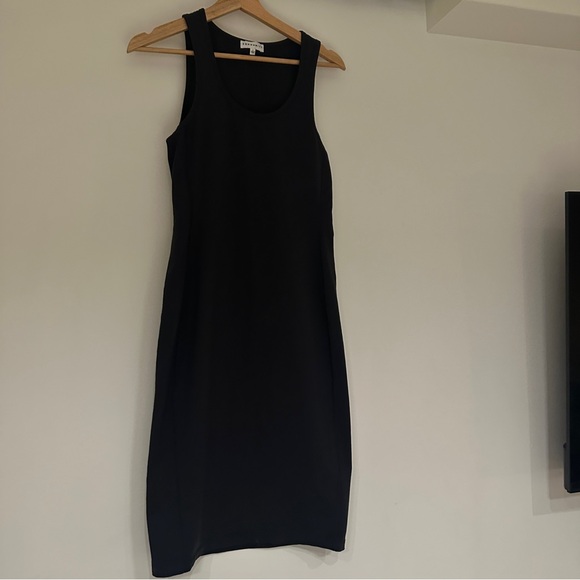 Community (Aritzia) Black Sleeveless Stretch Midi Dress. Size Small. - Picture 2 of 6